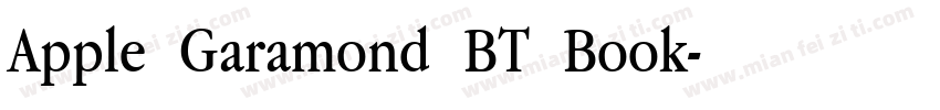 Apple Garamond BT Book字体转换